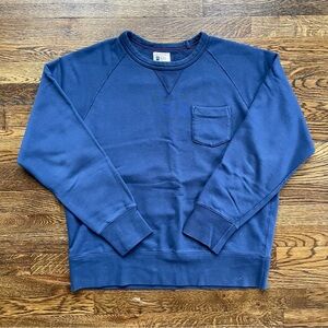 Todd Snyder Midweight French Terry Pocket Sweatshirt in Cobalt